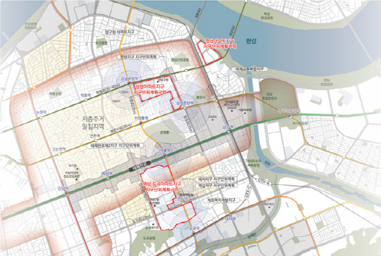 청담, 도곡 아파트지구 지구단위계획 위치도. 서울시 제공.